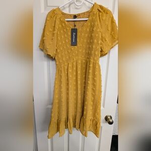 Zesica Yellow Mini Dress